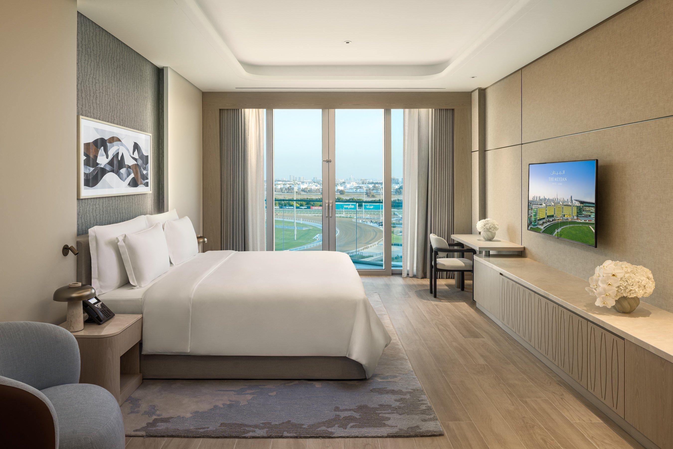 The Meydan Hotel rooms with balcony and views to race course 